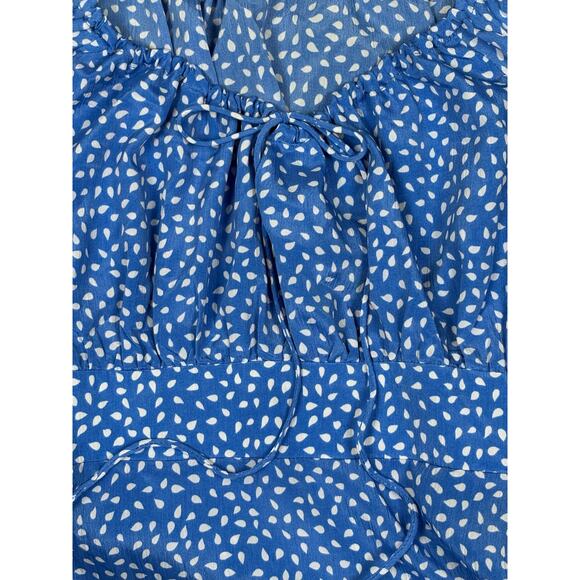 NWT Hello Molly Up Where We Belong Mini Dress Women's XS Blue Polka Dot Cottage - Picture 6 of 10